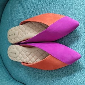 Birdies Sz 12 Pink/Orange Mules